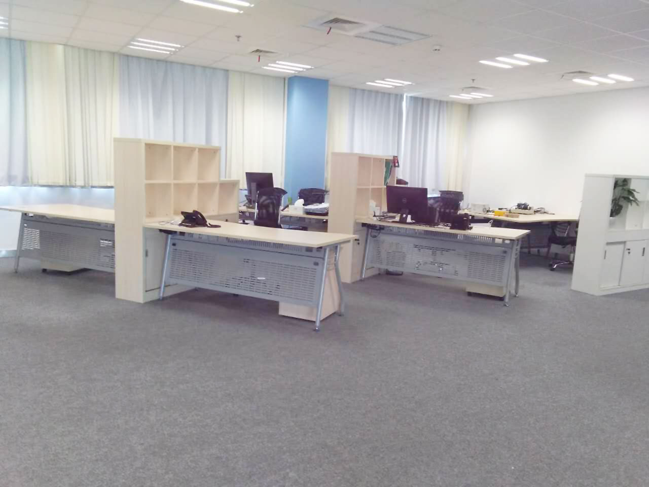 辦公桌書(shū)柜一體-凡順定制