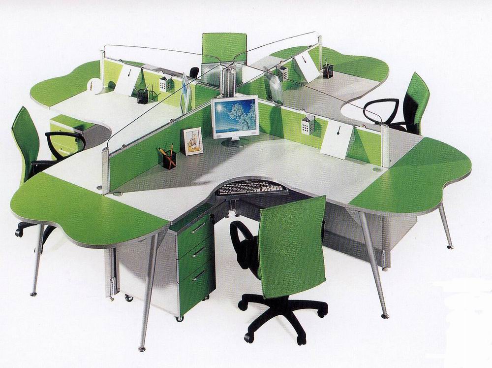 四款傾斜式桌腿設(shè)計(jì)的屏風(fēng)式辦公桌的案例賞析