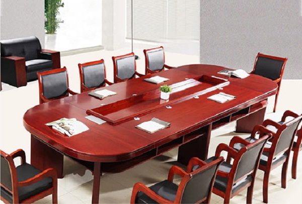 油漆大型會議長桌 洽談桌 椅組合簡約條桌 培訓(xùn)開會辦公桌 跑道會議桌 HYZSM2017030201