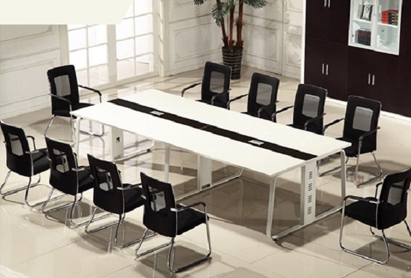 會議桌長桌 簡約現(xiàn)代小型板式培訓(xùn)桌 長方形辦公桌椅 長條桌 HYZBS17022301